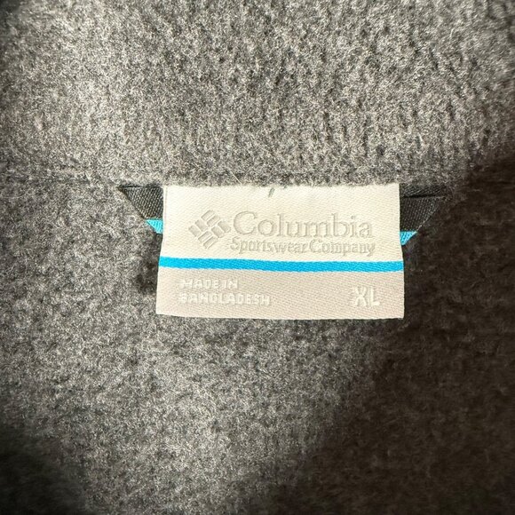 Columbia Fleece Vest Mens X-Large Gray Full Zip Sleeveless Layer Outdoor Pockets - Picture 3 of 12
